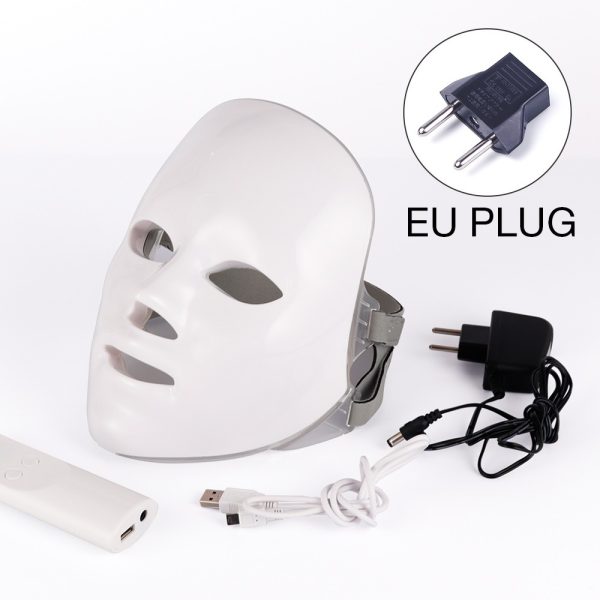 ⁦Beauty Instrument Beauty Red Purple Light Photon Skin Rejuvenation Mask Instrument Household Acne Spectrometer Face⁩ - الصورة ⁦9⁩