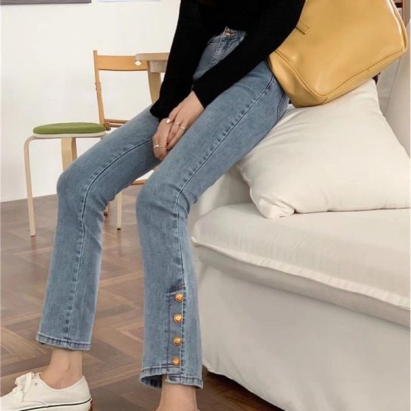 ⁦High Waist Slimming Retro Jeans For Women⁩ - الصورة ⁦7⁩