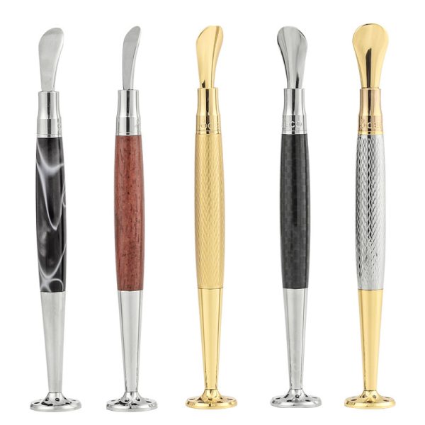 ⁦Concave Spoon Flower Anti-flameout Tobacco Pipe Pressing Bar Rosewood Pipe Accessories⁩ - الصورة ⁦2⁩