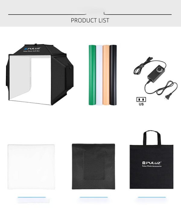 ⁦40cm Small Studio LED Folding Product Photo Light Box Simple Shooting Light⁩ - الصورة ⁦3⁩