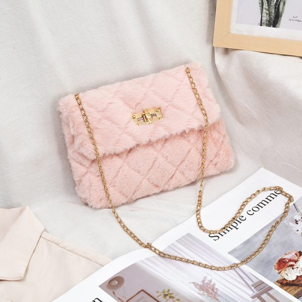 ⁦Ladies Ringer Plush Bag Fashion⁩ - الصورة ⁦4⁩