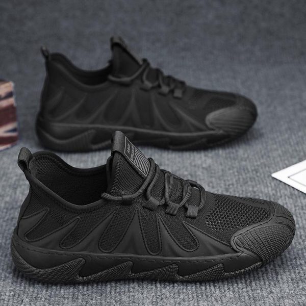 ⁦Breathable Mesh Sports Shoes Casual Lace-up Sneakers Men Non-slip Shoes⁩ - الصورة ⁦7⁩