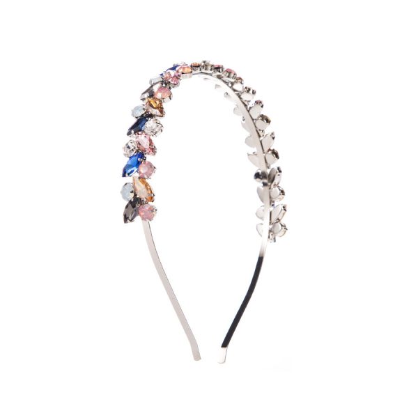 ⁦French Retro High-grade Hair Accessories Metal Texture Headband Rhinestone⁩ - الصورة ⁦3⁩