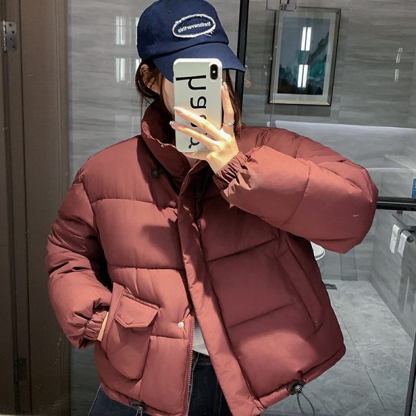 ⁦Women's Down Cotton-padded Short Korean Style Loose⁩ - الصورة ⁦2⁩