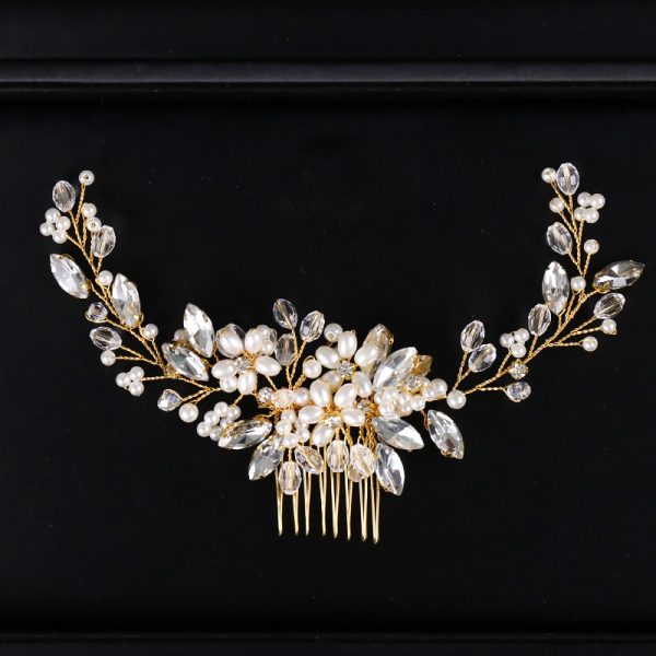⁦Tuoming Headdress Best Seller In Europe And America Pearl Hair Comb Wedding Dress Accessories Updo Hair Accessories Bridal Ornament⁩ - الصورة ⁦7⁩