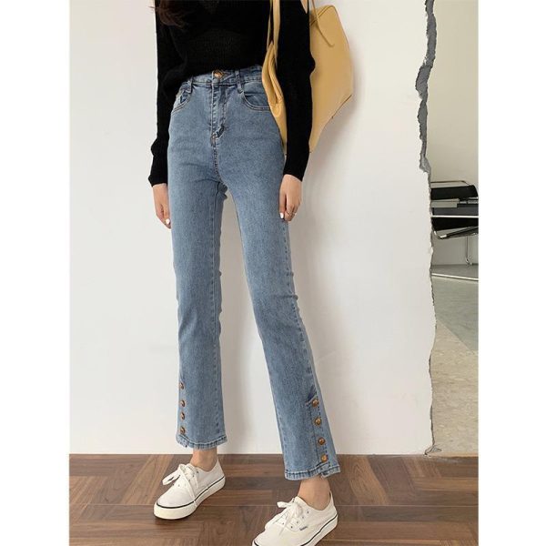 ⁦High Waist Slimming Retro Jeans For Women⁩ - الصورة ⁦4⁩