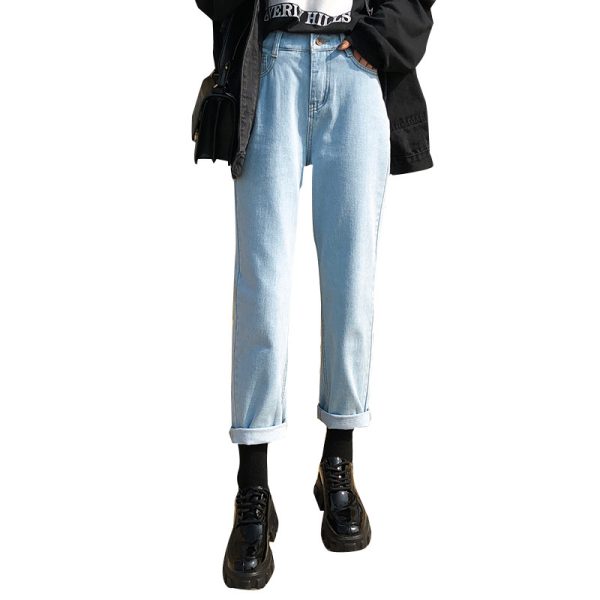⁦Jeans women wide leg pants women pants⁩ - الصورة ⁦3⁩
