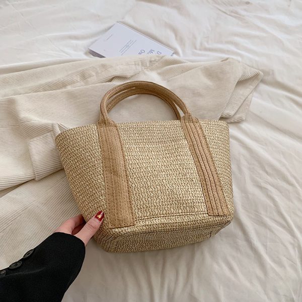 ⁦Women's Simple Fashion Versatile Handbag Straw⁩ - الصورة ⁦7⁩