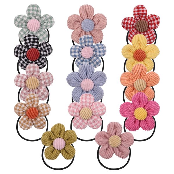 ⁦Cute Children Color Flower Rope Student Hair Band Hair Rope Hair Accessories⁩ - الصورة ⁦2⁩
