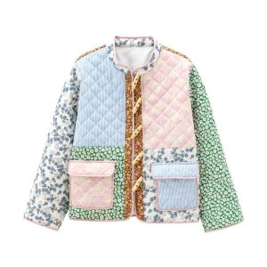 Autumn New Women's Patchwork Cotton-padded Jacket