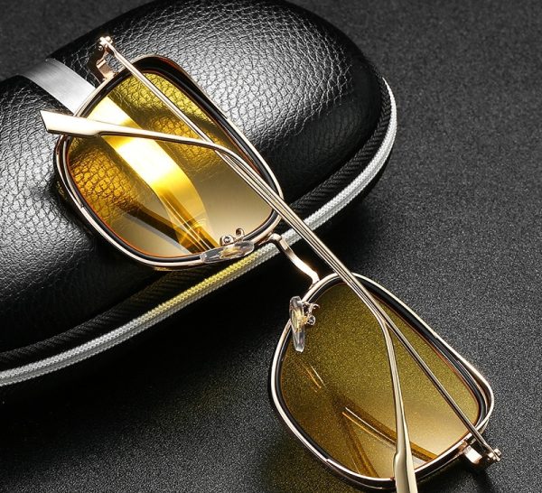 ⁦Women's Sunglasses Metal Retro Square Frame Steampunk⁩ - الصورة ⁦4⁩