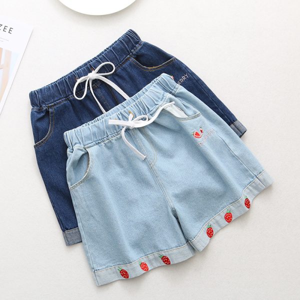 ⁦Strawberry loose wide-leg jeans women⁩ - الصورة ⁦2⁩
