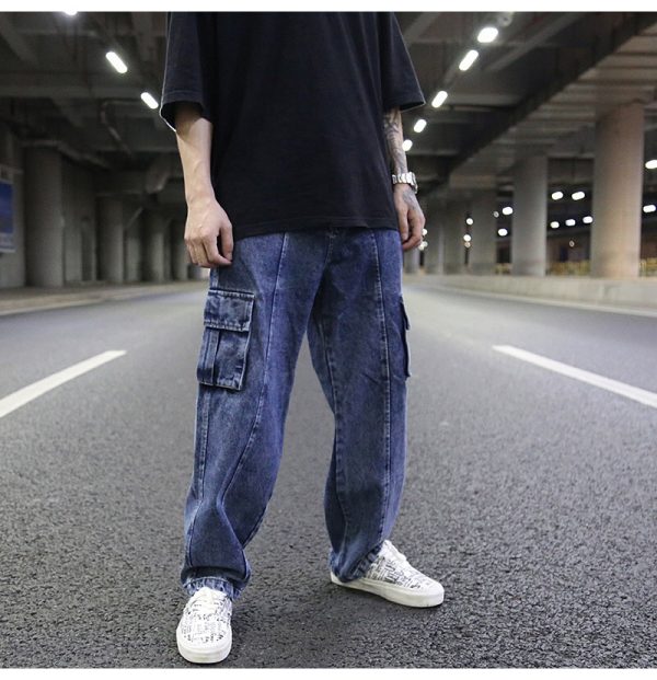 ⁦Workwear jeans wide leg pants⁩ - الصورة ⁦4⁩