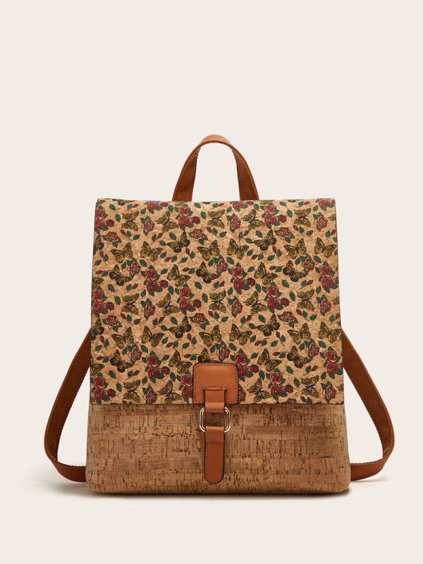 ⁦Affordable Luxury Fashion High-grade Fashion Retro Printed Backpack⁩ - الصورة ⁦10⁩