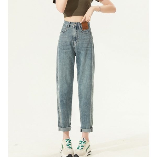 ⁦High Waist Straight Harem Jeans Women⁩ - الصورة ⁦4⁩