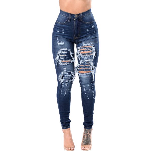 ⁦Ripped Jeans For Women Skinny Pants⁩ - الصورة ⁦4⁩