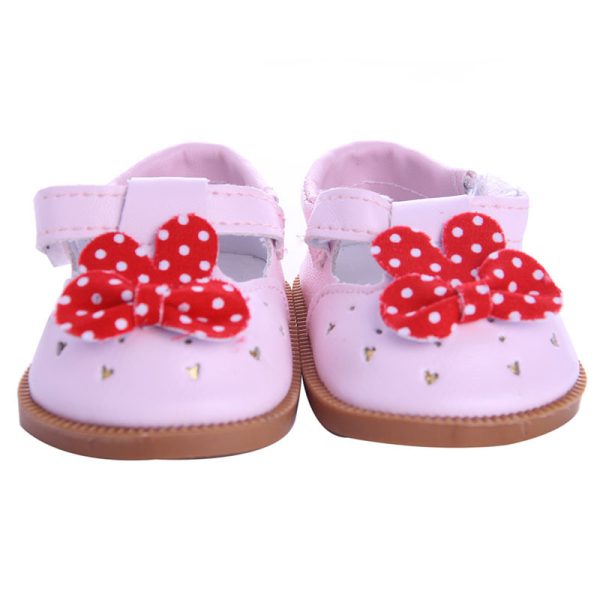 ⁦18-inch American Girl Doll Accessories Shoes 43cm Xiafu Doll Doll Accessories Small Leather Shoes⁩ - الصورة ⁦3⁩