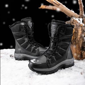 Winter Plus Velvet Army Boots Men's Warm Snow Boots High Top Cotton Shoes Men