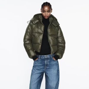 Women's European And American Hooded Short Down Coat