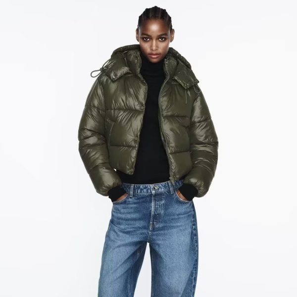 Women's European And American Hooded Short Down Coat