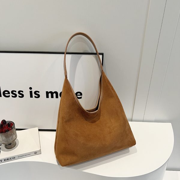 ⁦Autumn Winter Retro Niche Suede Western Style All-matching Shoulder Bag⁩ - الصورة ⁦6⁩