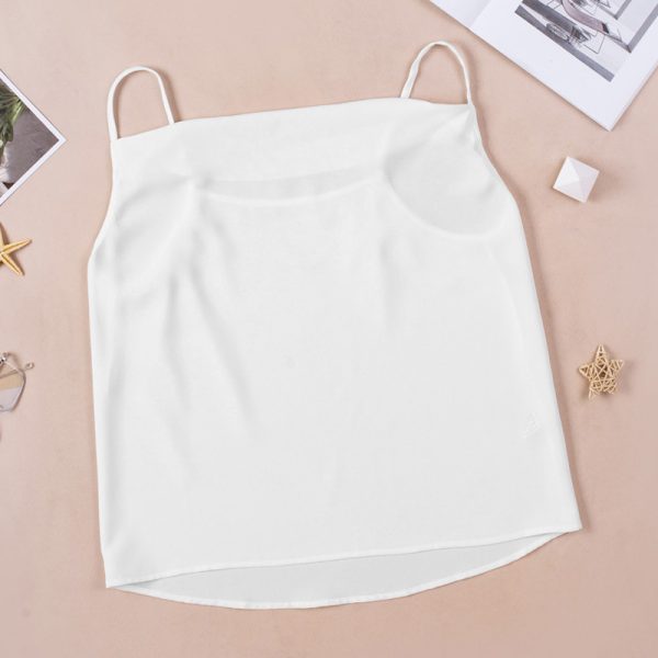 ⁦Top Loose V-neck Chiffon Tank Top Women⁩ - الصورة ⁦6⁩