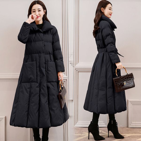 ⁦Women's Cotton-padded Clothes Mid-length Loose Bf Down Cotton Jacket Coat⁩ - الصورة ⁦6⁩