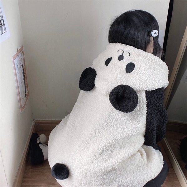 ⁦Autumn And Winter Japanese Style Soft Girl Berber Fleece Coat Women's Loose All-matching⁩ - الصورة ⁦3⁩
