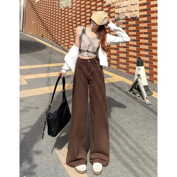 ⁦Autumn New Wide Leg Jeans For Women⁩ - الصورة ⁦4⁩