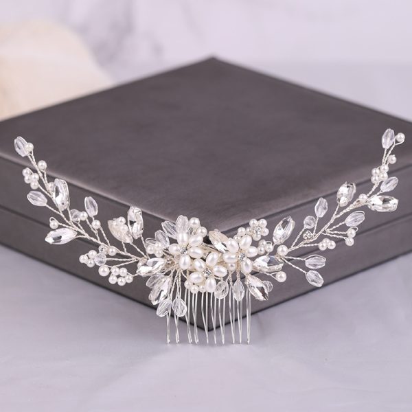 ⁦Tuoming Headdress Best Seller In Europe And America Pearl Hair Comb Wedding Dress Accessories Updo Hair Accessories Bridal Ornament⁩ - الصورة ⁦6⁩