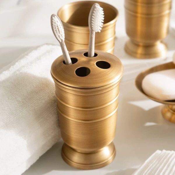 ⁦Bronze Bathroom Accessories Set⁩ - الصورة ⁦3⁩