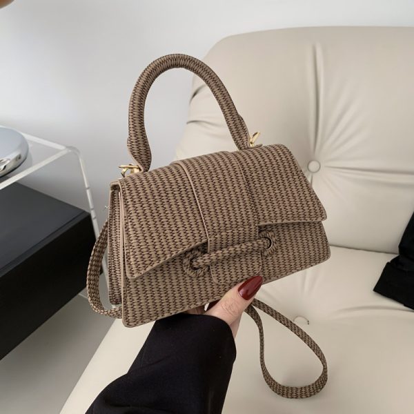 ⁦French Fashion Casual Simple Western Style Simple Fashion Shoulder Messenger Bag⁩ - الصورة ⁦2⁩
