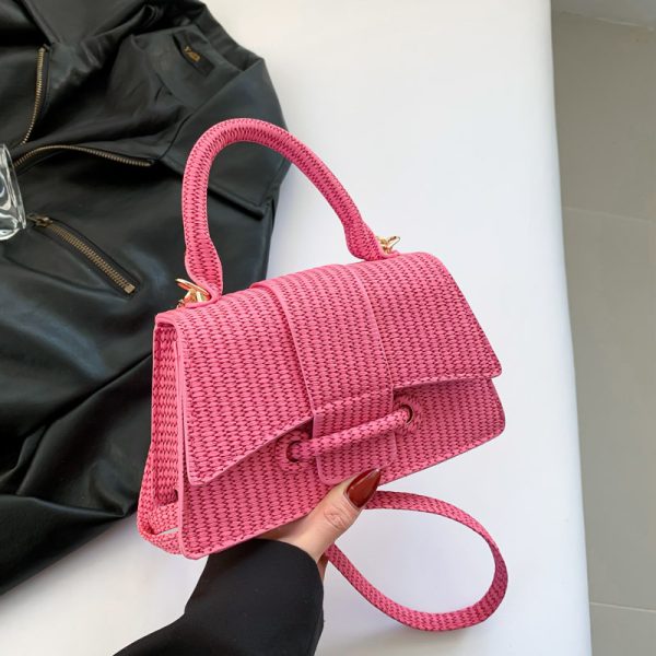 ⁦French Fashion Casual Simple Western Style Simple Fashion Shoulder Messenger Bag⁩ - الصورة ⁦10⁩