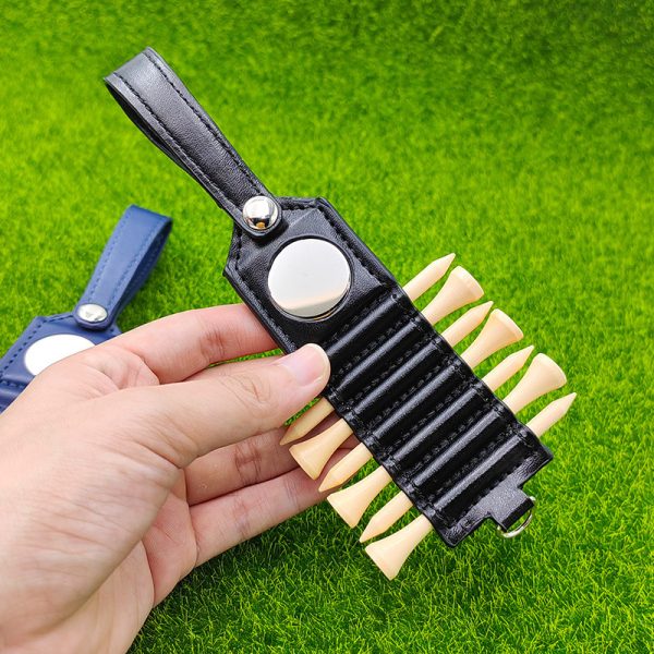 ⁦Golf Ball Nail Storage Leather Case Outdoor Sports Accessories Ball Nail Tag⁩ - الصورة ⁦4⁩