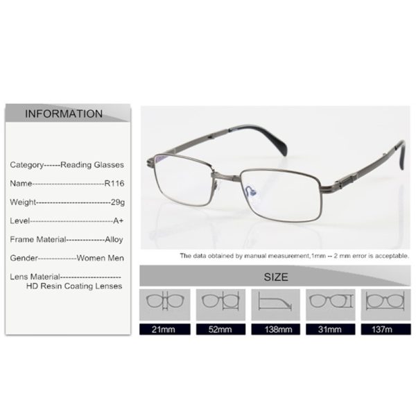 ⁦Super light folding reading glasses⁩ - الصورة ⁦5⁩