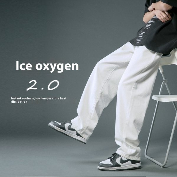 ⁦Loose Straight Summer Thin Jeans For Men⁩ - الصورة ⁦8⁩