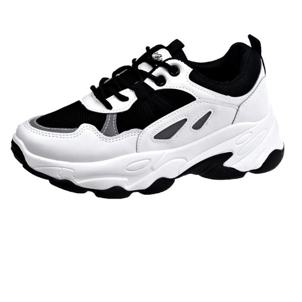 ⁦Women's Thick-soled Inner Heightening Panda Casual Mesh Sneakers⁩ - الصورة ⁦6⁩