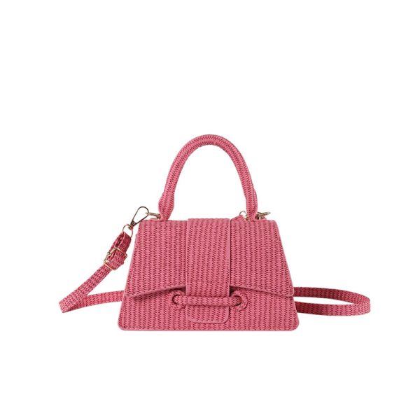 ⁦French Fashion Casual Simple Western Style Simple Fashion Shoulder Messenger Bag⁩ - الصورة ⁦4⁩
