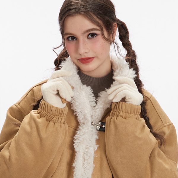 ⁦American Retro Stand Collar Niche Winter Casual Loose Cotton Coat⁩ - الصورة ⁦4⁩