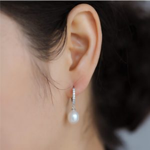 Water Pearl Earrings Ear Ring Finished Parts Female Half Silver Accessories