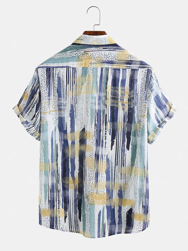 ⁦Fashion Casual Print Hawaiian Shirts For Men⁩ - الصورة ⁦3⁩