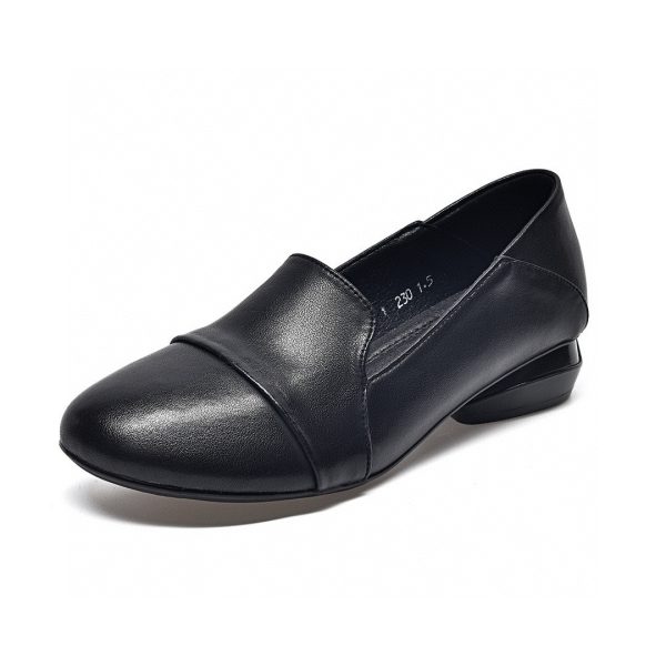⁦Simple Temperament Low Heel Round Toe Flats⁩ - الصورة ⁦5⁩