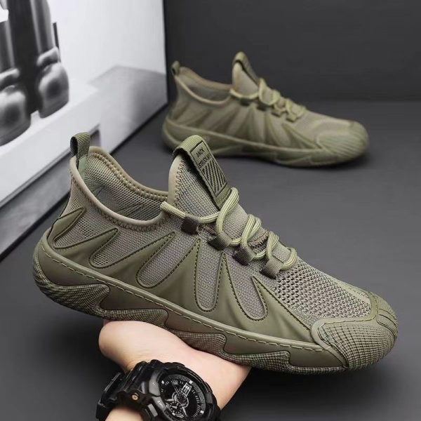 ⁦Breathable Mesh Sports Shoes Casual Lace-up Sneakers Men Non-slip Shoes⁩ - الصورة ⁦6⁩