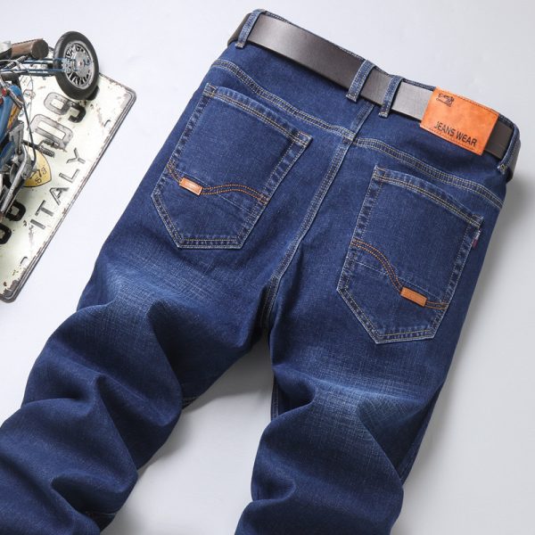 ⁦Men's Jeans Men's Loose Straight Stretch Long⁩ - الصورة ⁦2⁩