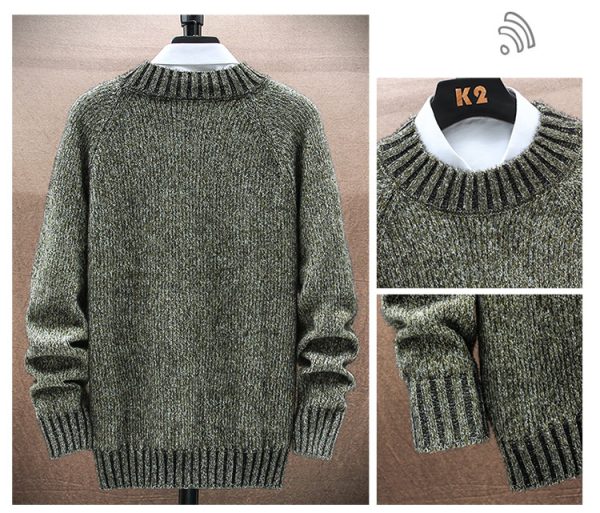 ⁦Teenagers Wear Knitted Sweater Tops And Bottoming Shirts⁩ - الصورة ⁦2⁩