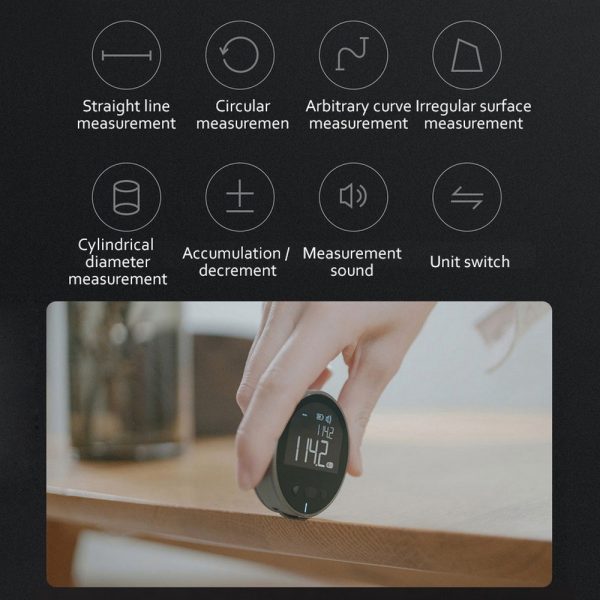 ⁦Distance Measuring Instrument Electronic Measuring Ruler Tape Measure High Definition Digital LCD High Precision Electronic Measuring Ruler Tool⁩ - الصورة ⁦7⁩