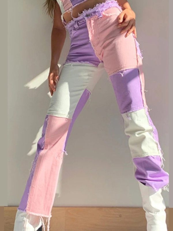 ⁦Women's Pants High Waist Slimming Leisure Jeans⁩ - الصورة ⁦6⁩