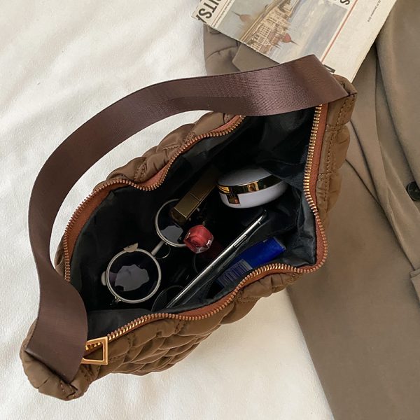 ⁦Women's Personalized Car Stitching Solid Color Nylon Bag⁩ - الصورة ⁦5⁩