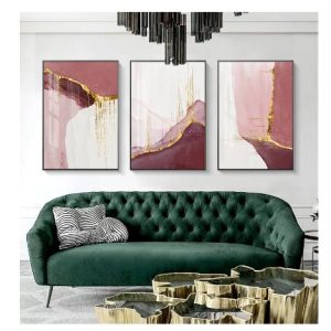 Nordic PurpleCanvas Painting Abstract Golden  Canvas Painting Wall Pictures For Living Room Wall Art Home Decor Poster