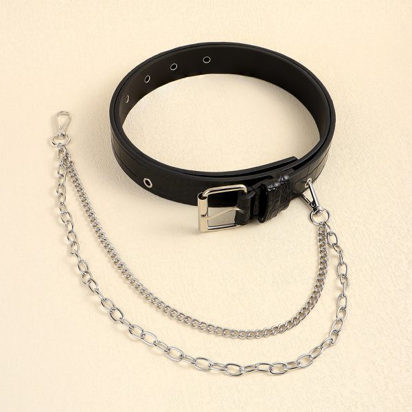 ⁦Cool Hip Hop Hipster Pants Chain Belt Men And Women With Jeans Hip-hop Accessories⁩ - الصورة ⁦5⁩
